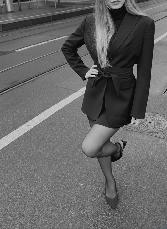 Silhouette Scarf Blazer