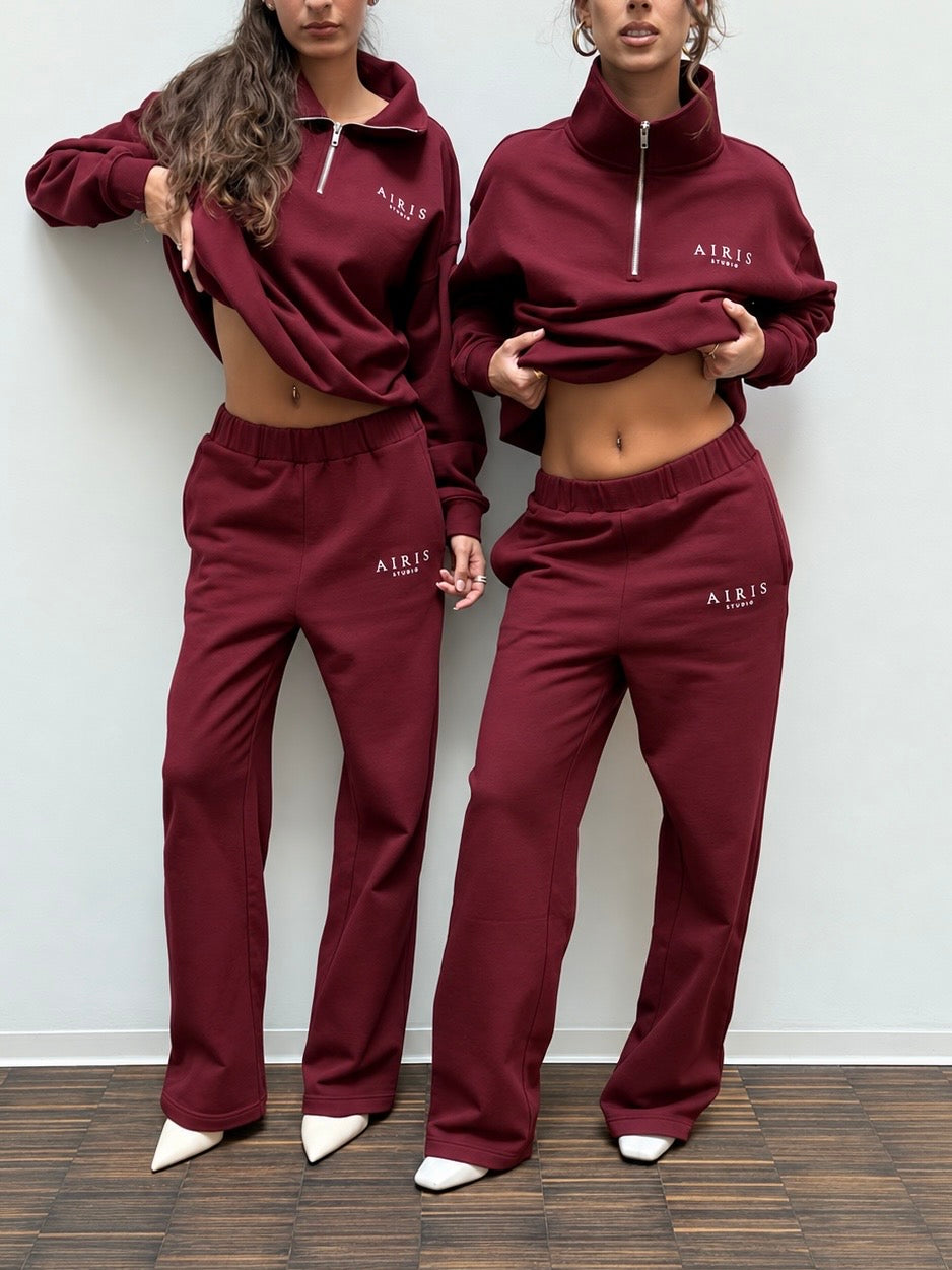 Burgundy Tracksuit Pants